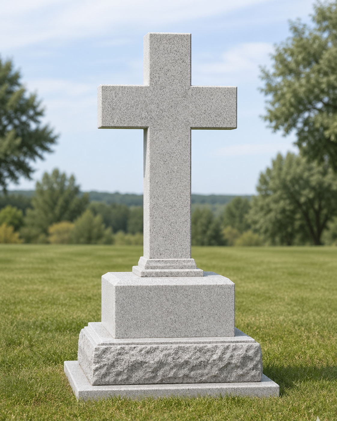 granite Christian Headstone hand-carved by Christian Memorials in NJ — image 2