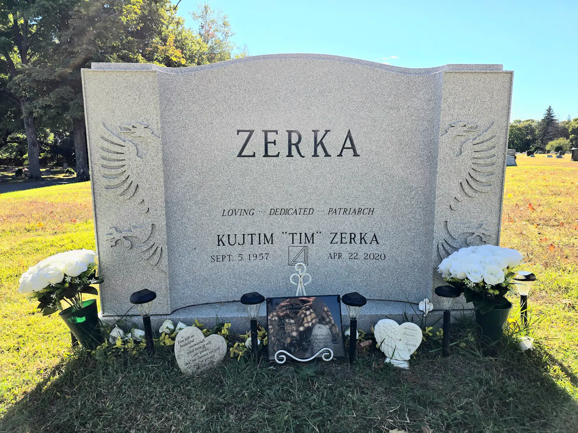 granite Christian Headstone hand-carved by Christian Memorials in NJ — image 3