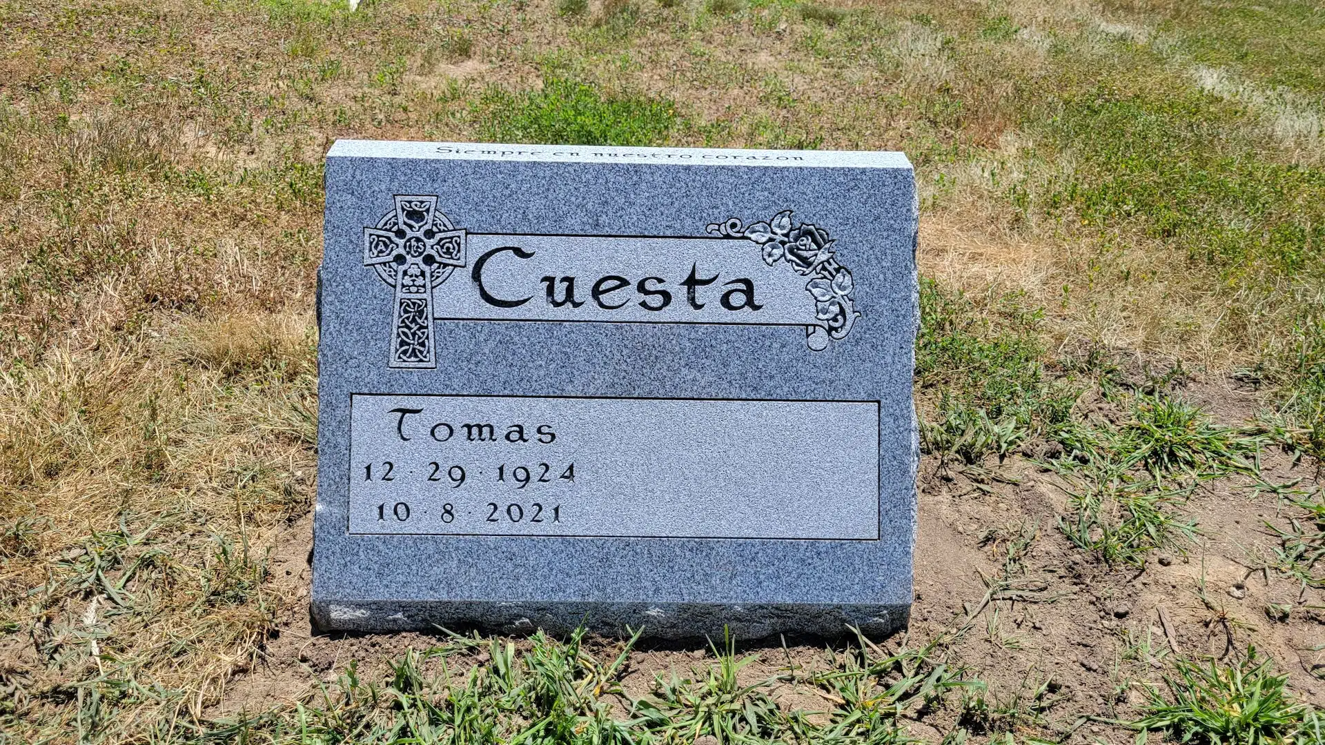 granite Christian Headstone hand-carved by Christian Memorials in NJ — image 4